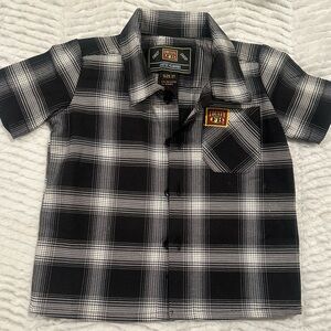 FB County Short Sleeves Checker Shirts Button-up SZ 2T